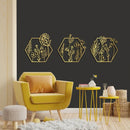 Golden Hexagon Metal Wall Decor - myhomestore.com.pk