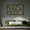 Abstract Golden Metal Wall Decor - myhomestore.com.pk