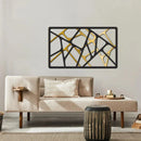 Abstract Golden Metal Wall Decor - myhomestore.com.pk