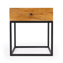 Industrial Iron And Wood Nightstand Side table - myhomestore.com.pk