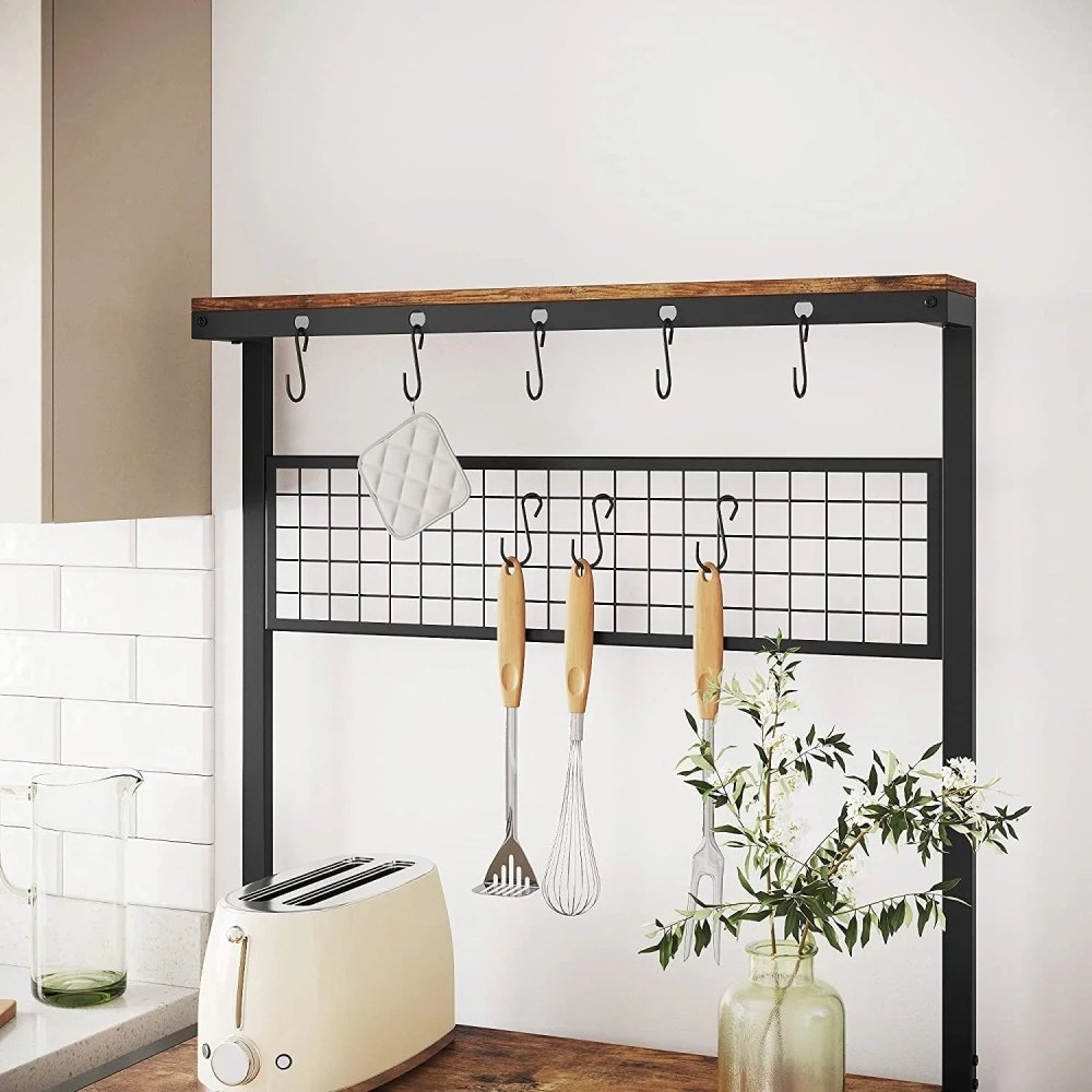 Industrial Kitchen Baker's Rack, Kitchen Unit with Storage Shelves - myhomestore.com.pk