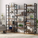 Large Triple Wide 5 - Shelf Etagere Bookcase - myhomestore.com.pk