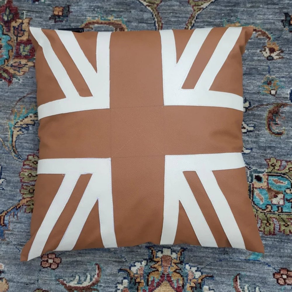 Leather Cushion (Union Jack) - myhomestore.com.pk