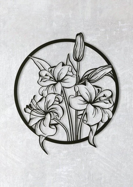 Lily flower Metal Wall Decor - myhomestore.com.pk