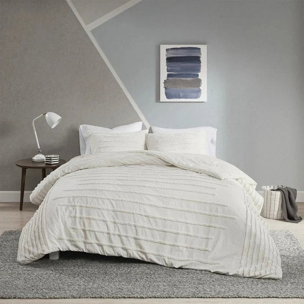 Lines Tufted Duvet Cover Set - myhomestore.com.pk