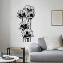 Long Flowers Metal Wall Art Decor - myhomestore.com.pk