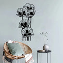 Long Flowers Metal Wall Art Decor - myhomestore.com.pk