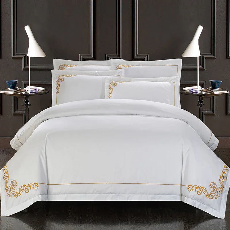 Luxury Corner Embroidery Duvet Set - myhomestore.com.pk