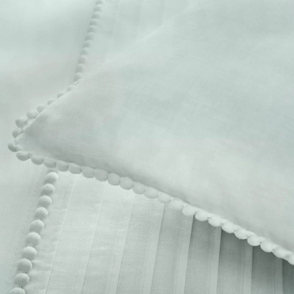 Luxury Pleated with Lace Duvet Set - myhomestore.com.pk