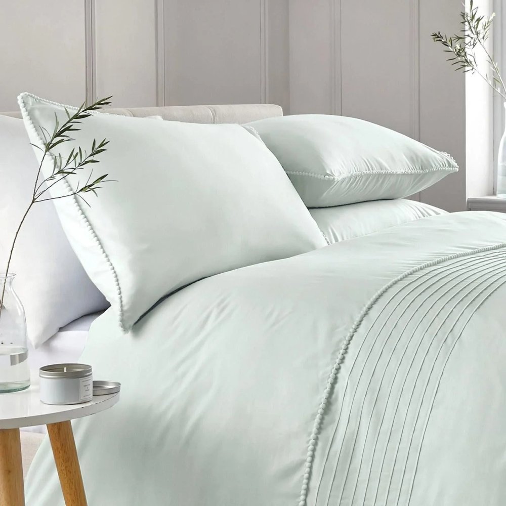 Luxury Pleated with Lace Duvet Set - myhomestore.com.pk