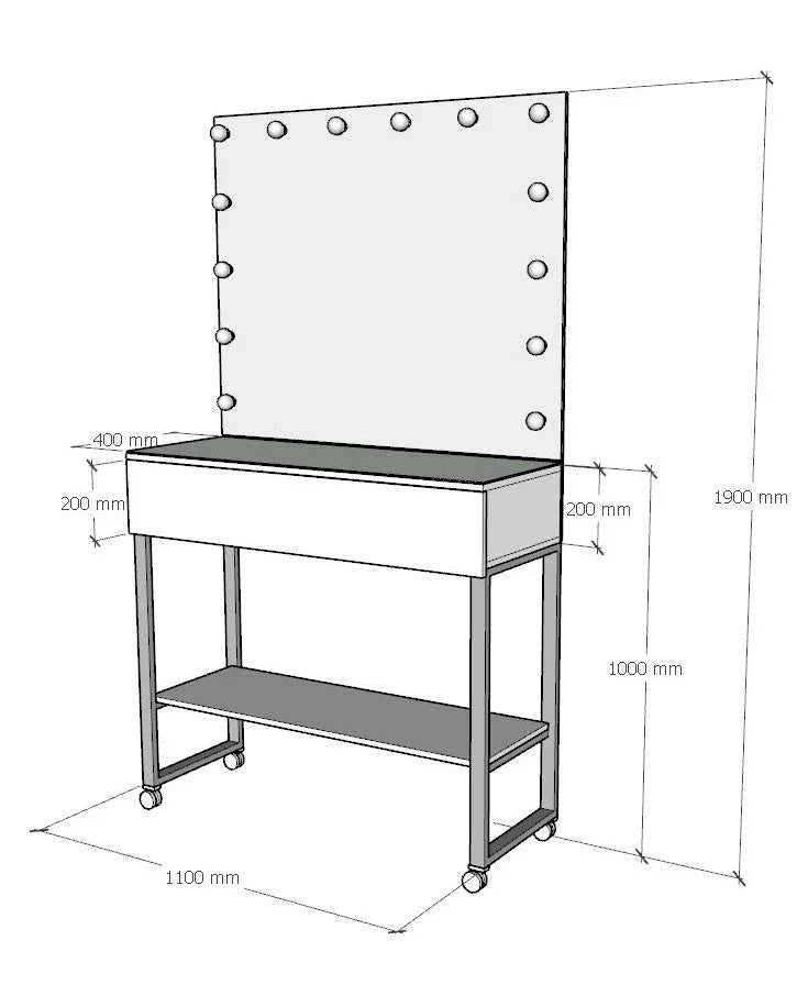 MAKE - UP TABLE FOR MAKE - UP ARTIST BLACK - myhomestore.com.pk