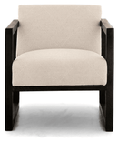 Metal Arm Cream Accent Chair - myhomestore.com.pk