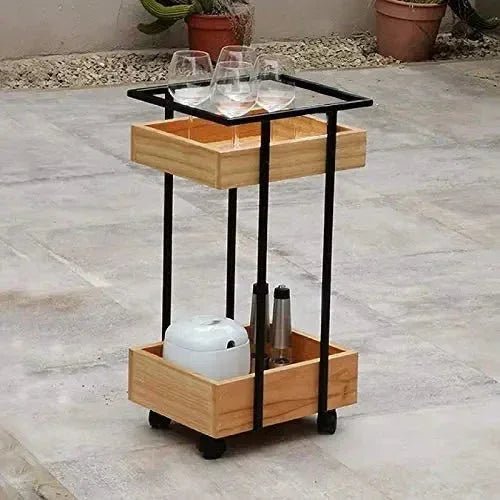 Metal Frame with MDF Sheet Trolley - myhomestore.com.pk