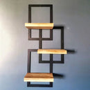Metal Framed Triple Floating Shelves - myhomestore.com.pk
