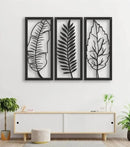 Metal Leaf Wall Art 3 Panels, Wall Decor (pack of 3) - myhomestore.com.pk
