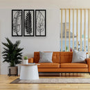 Metal Leaf Wall Art 3 Panels, Wall Decor (pack of 3) - myhomestore.com.pk