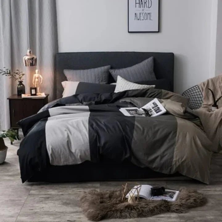 Mix Stylish Stripe Duvet Set - myhomestore.com.pk