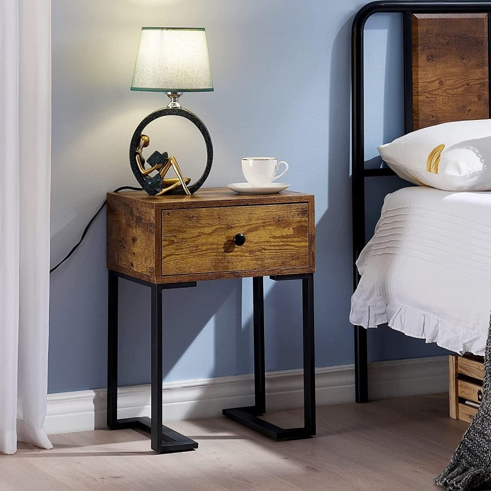 Modern Set of 2 Side Tables with Drawer - myhomestore.com.pk