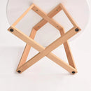 Solid Wood End Tables, Balcony Simple Small Round Table Living Room Furniture - myhomestore.com.pk