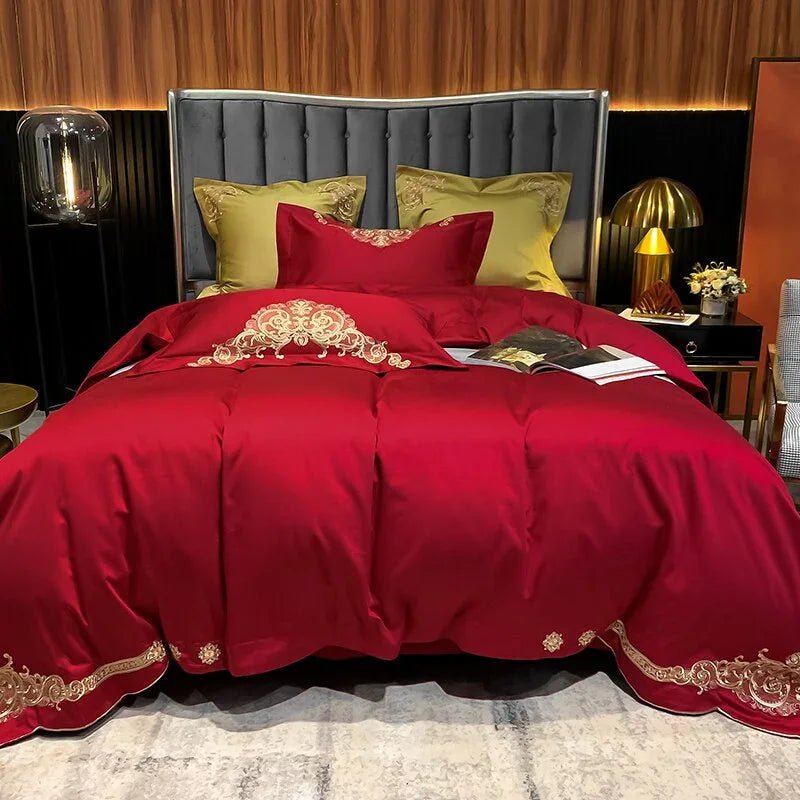 New Gleaming Embroidery Duvet Set - myhomestore.com.pk