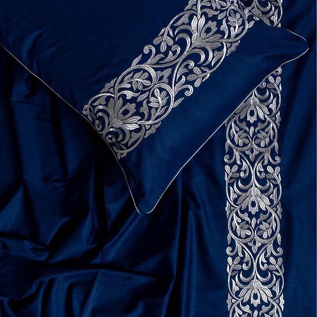 New Silver Grey Embroidered Duvet - myhomestore.com.pk