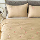 Peach Embroidered Duvet Cover Set - myhomestore.com.pk