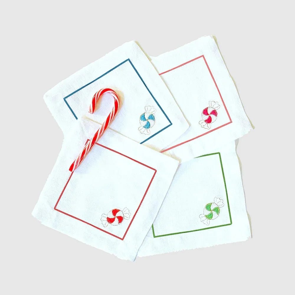Peppermint Candy Embroidered Napkin - myhomestore.com.pk