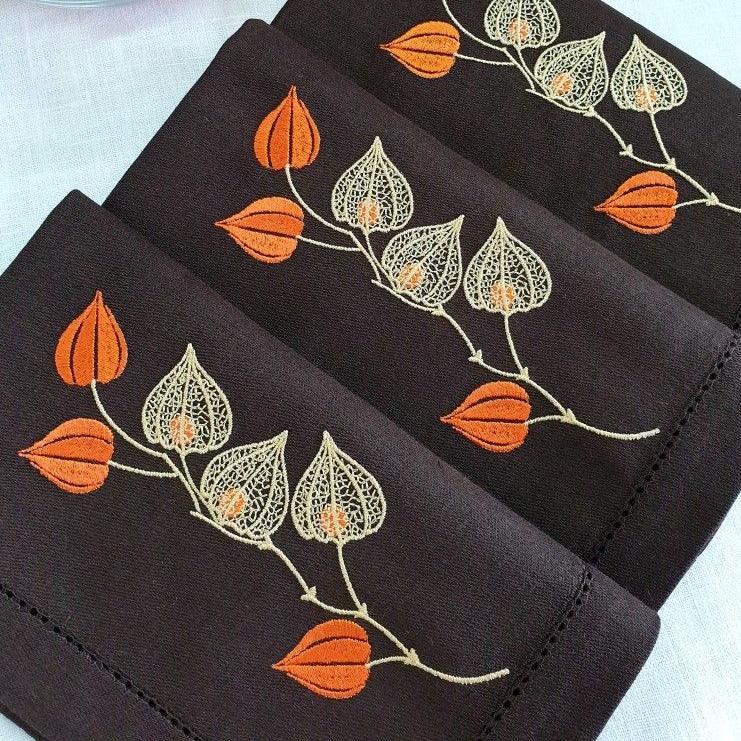Physalis Embroidered Mats - myhomestore.com.pk