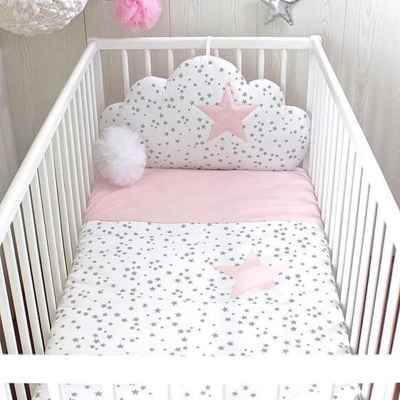 Pink & White Twinkle Baby Cot Set - myhomestore.com.pk