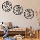 Poppy Flower Metal Wall Decor (pack of 3) - myhomestore.com.pk