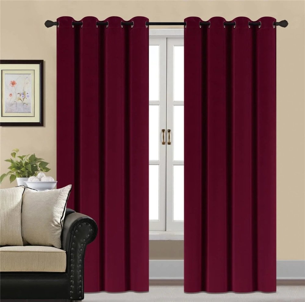 Premium Maroon Velvet Curtain for Bedroom & Living Room Elegance - myhomestore.com.pk