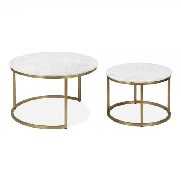 Set of 2 Stackable Elegant Coffee Tables, Nest Side Tables - myhomestore.com.pk
