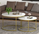 Set of 2 Stackable Elegant Coffee Tables, Nest Side Tables - myhomestore.com.pk