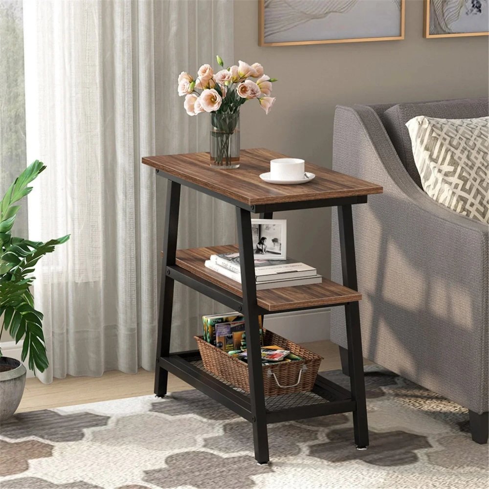 Side Table with 3 - Tier Storage Shelf - myhomestore.com.pk