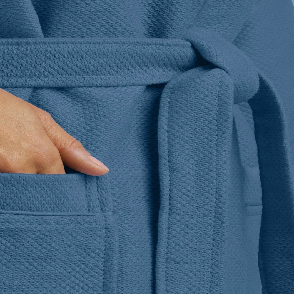 Blue Robe Spa Spa Robe with Quilted Design Bath Robe