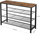 Roomy Industrial Style Shoe Rack - myhomestore.com.pk