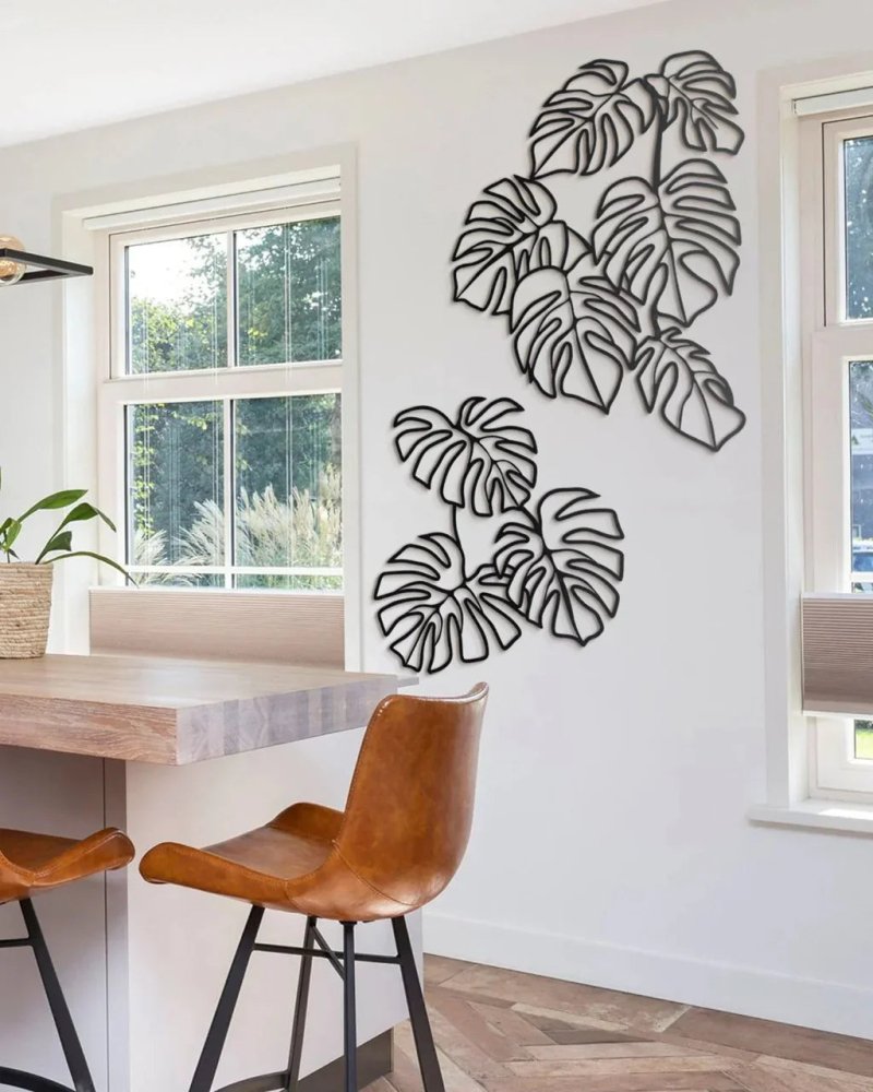 The large Monstera leaves Metal Wall Decor - myhomestore.com.pk
