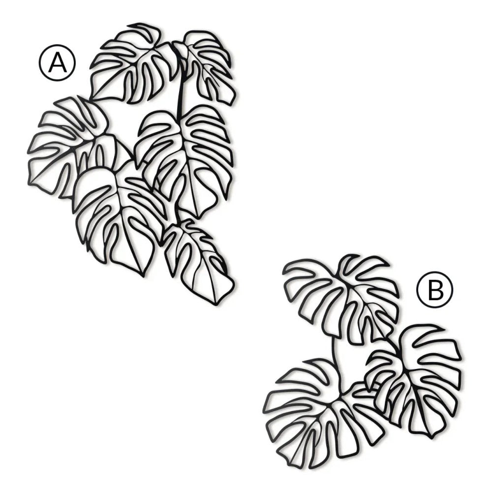 The large Monstera leaves Metal Wall Decor - myhomestore.com.pk
