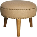 Three - Legged Round Ottoman - myhomestore.com.pk
