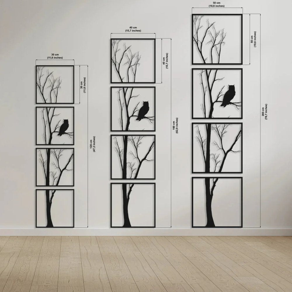 Tree of Life Decor, Owl Tree Of Life Metal Wall Art Decor - myhomestore.com.pk