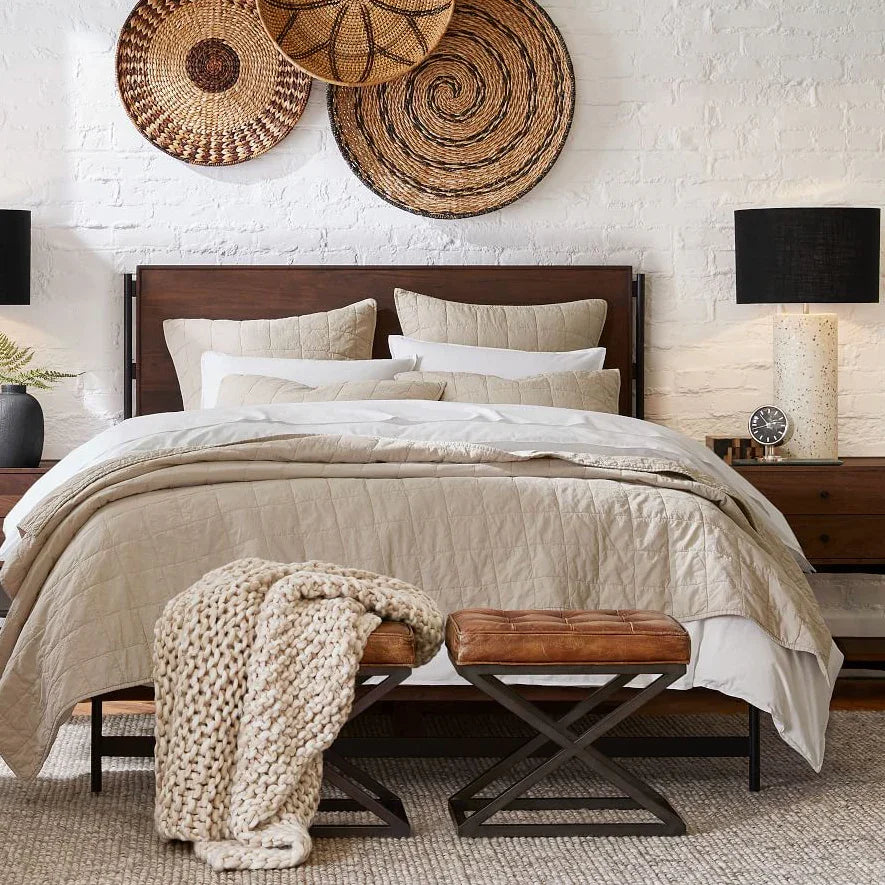 Tufted Leather Stool - myhomestore.com.pk