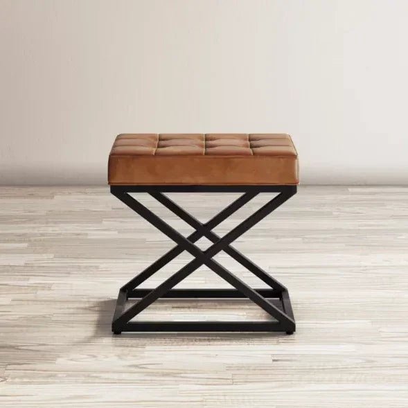 Tufted Leather Stool - myhomestore.com.pk
