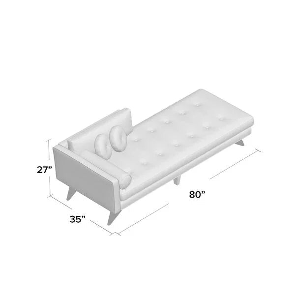 Tufted Left - Arm Chaise Square Arms Chaise Lounge - myhomestore.com.pk