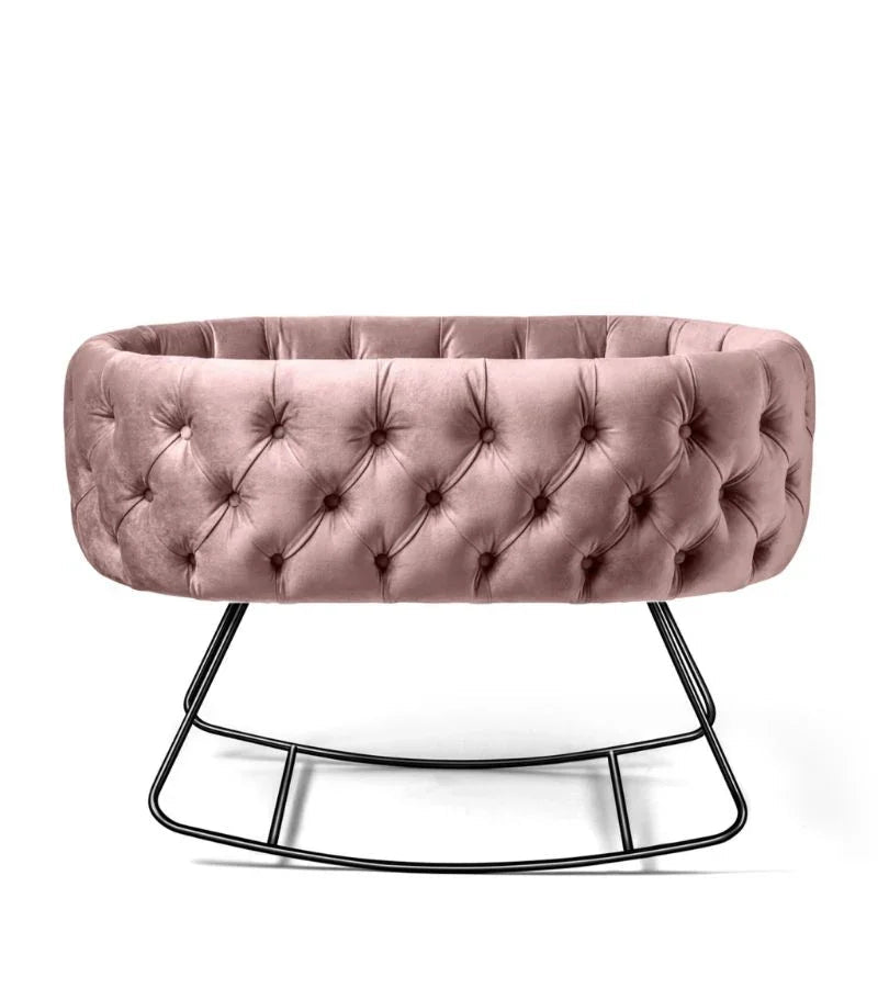 Velvet Tufted Bassinet - myhomestore.com.pk