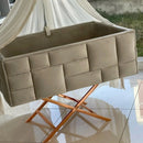 Velvet Tufted Bassinet (Square shape) - myhomestore.com.pk