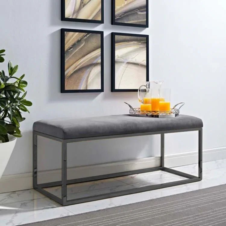 Velvet Upholstered Bench - myhomestore.com.pk