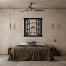 WINDOW AND BIRDS - Metal Wall Decor - myhomestore.com.pk