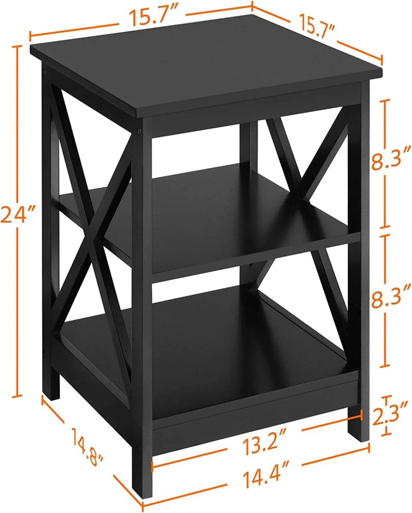 X - Design center Table with Side Table Black - myhomestore.com.pk