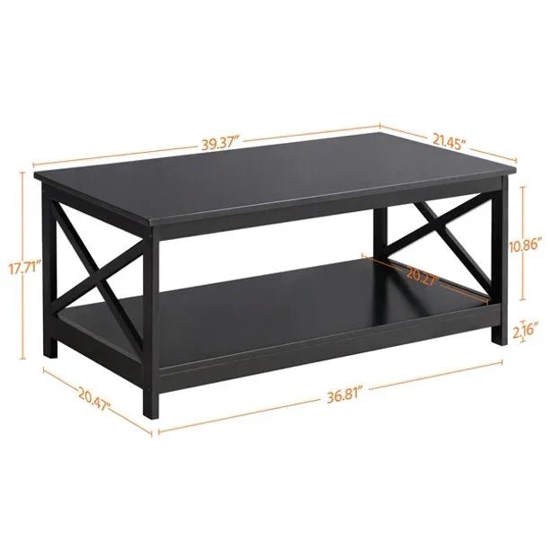 X - Design center Table with Side Table Black - myhomestore.com.pk